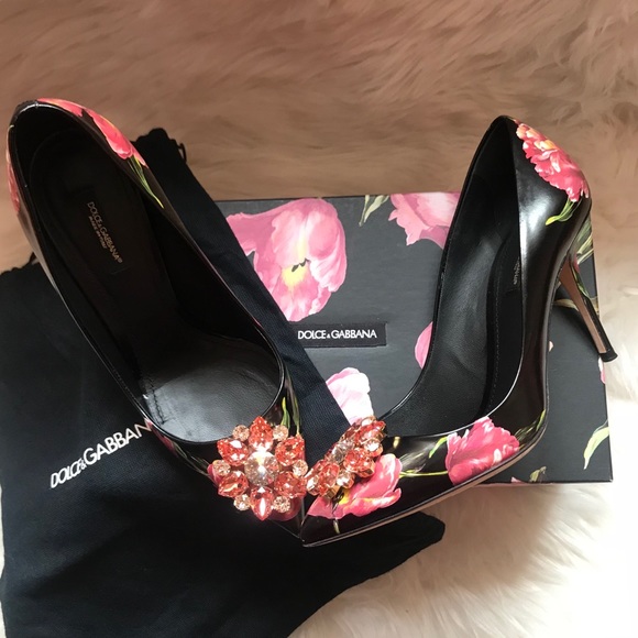 Dolce & Gabbana Shoes - Rare DOLCE & GABBANA Viola Embellished Tulip Pumps